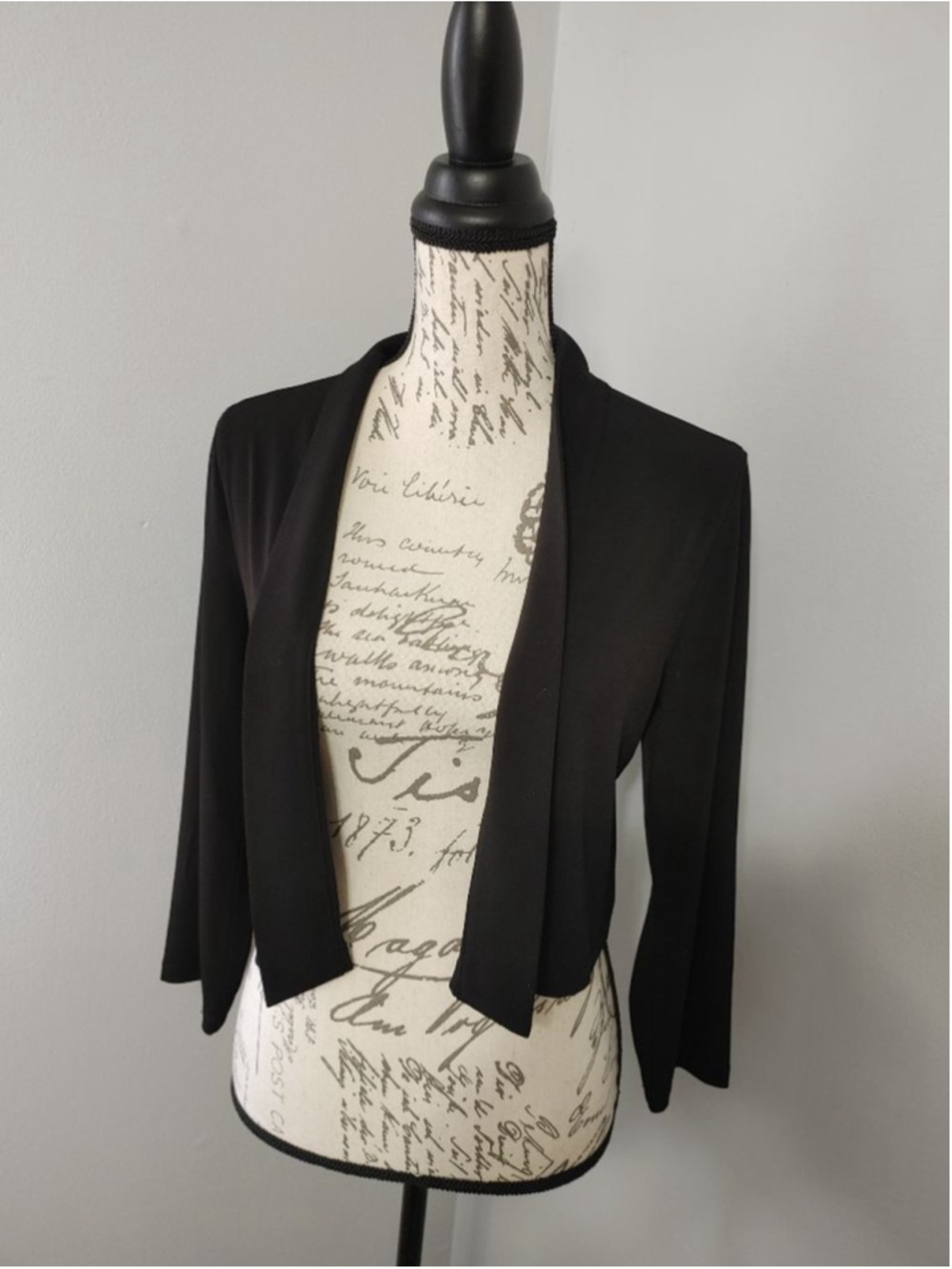 Women's Calvin Klein 3/4 Sleeve Black Shrug L
